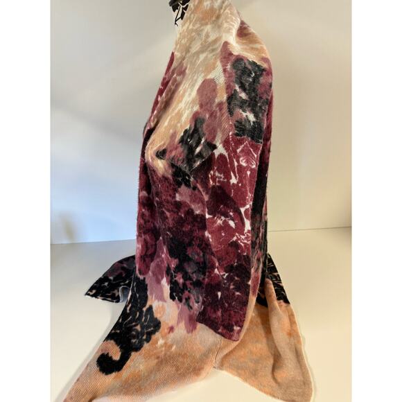 Chico’s Women’s Cardigan 0 Size  Small  Y2k 90's Style Long Burgundy Peach - Picture 2 of 8